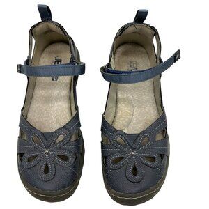 JBU By Jambu Womens Magnolia Mary Jane Shoes Flat Sandals 8.5M Slingback Blue